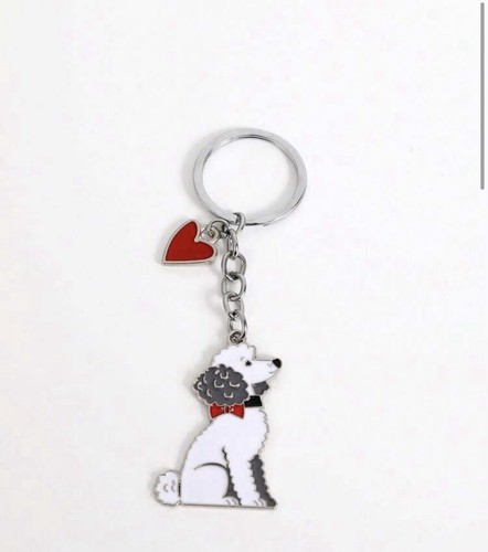 Grey and white poodle dog - grey,