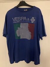 Pre Loved Vespa Scooter Haynes George, Men's Navy Blue T Shirt Size L Marks