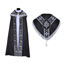 Black Cope & Stole Set with
