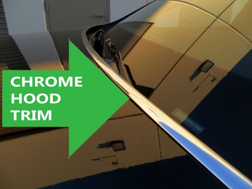 Chrome hood trim - hood, molding