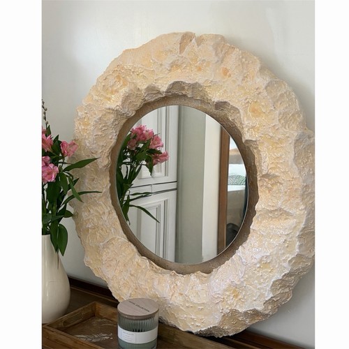 Round wall mirror illuminated - round,