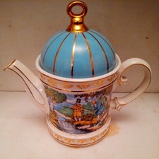 BEAUTIFUL SADLER DECORATIVE FISHING SCENE TEAPOT