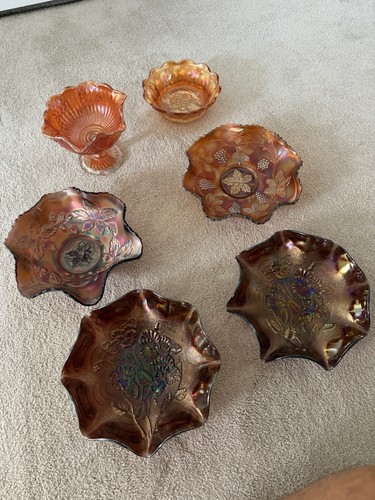 Carnival glass set collection - carnival,