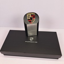 Porsche Badge Emblem Paperweight Machined Aluminium Desk Man Cave Ornament Gift