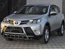 TOYOTA RAV4 CHROME AXLE NUDGE A-BAR, BULL BAR 2013-2018 STAINLESS STEEL NEW