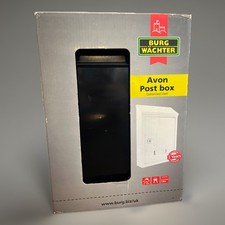 Burg-Wachter Avon Post Box- Galvanised Steel- Black - FREE DELIVERY
