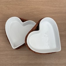 Two Heart Shaped White