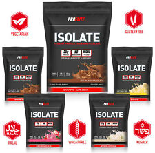 PROELITE 100% Whey Protein Isolate 1kg-30 Servings -25g Protein-No Added Sugar