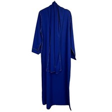 Ladies Premium Gold Trim Abaya With Matching Scarf Attached Size 8-20 Maxi Dress