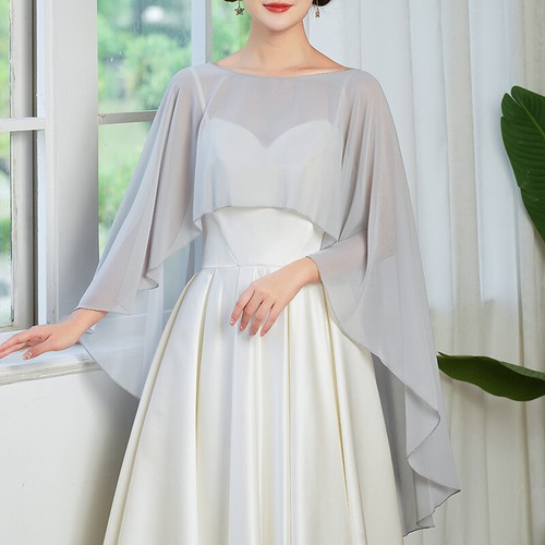 Women chiffon cape poncho - chiffon,