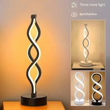 Spiral Table Lamp LED Dimmable Atmosphere Bedside Night Light Desk Decor Modern