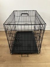 Black Metal Medium-Sized Dog/Cat Transportable & Collapsable Crate (Used)