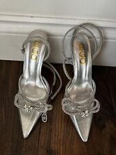 Silver Heels Size 4