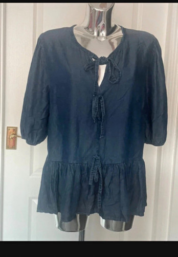 Blue chambray denim - blue,