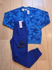 Adidas Junior Boys Girls Tracksuit Older Kids 7-16 Years  Blue
