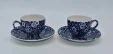 Set of 2 Vintage Burleigh Blue