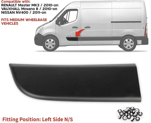 Front left door side moulding - door,