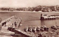 POSTCARD - CORNWALL - HARBOUR VIEW - NEWQUAY - REAL PHOTO - UNPOSTED