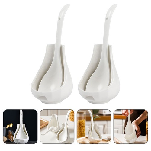 Sets white ceramic soup - 2,