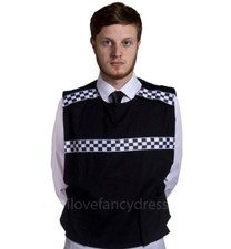 ADULT POLICE STAB VEST FANCY DRESS COSTUME SWAT BRITISH COPPER STD PLUS SIZE