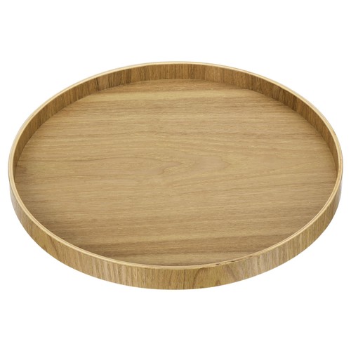 Wood serving tray round - tray,