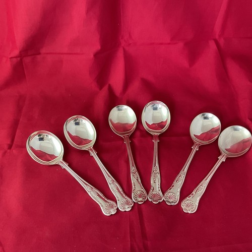 Silver plate soup - plate, set