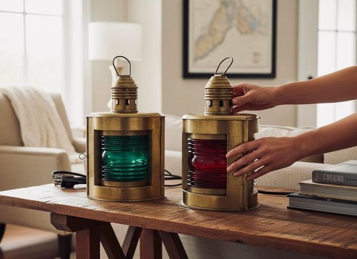 Night lights vintage brass - lights,