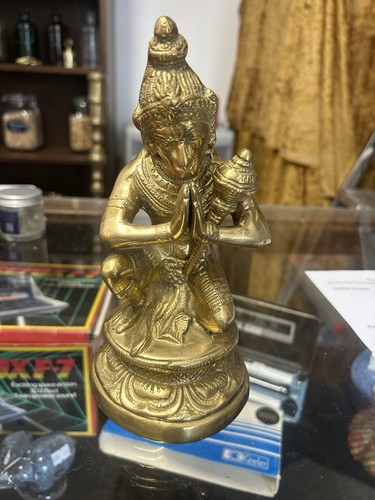 Vintage solid brass hanuman - solid,