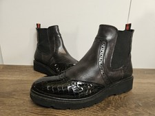 Dune Palomo Brogue Boots Womens Soft Leather Cushioned Ankle Slip ons UK 6 EU 39