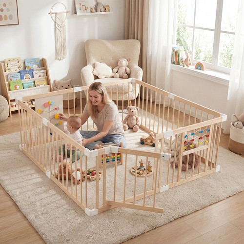 Wooden baby playpen - baby,