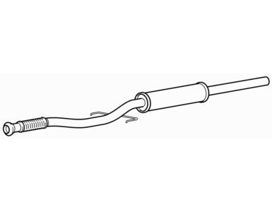 Centre exhaust silencer for - centre,