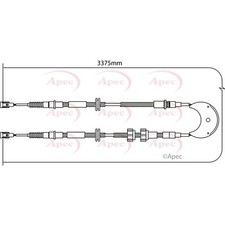 Apec brake cable cab1167 - apec, fits