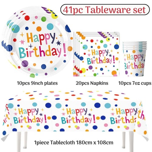 Polka dot multicolour birthday - dot,
