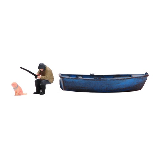 Fisherman boat scene fine - fisherman,