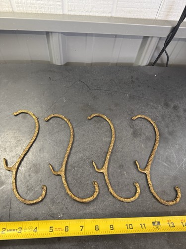 Vintage brass chandelier hooks - brass,