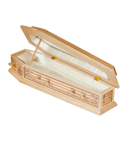 Dolls house unfinished coffin - dolls,