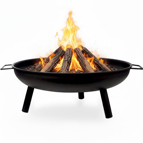 Large round steel fire - round,