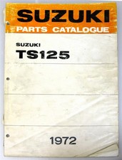 SUZUKI TS125 Illustrated Motorcycle Parts List 1972 3rd Edition N American