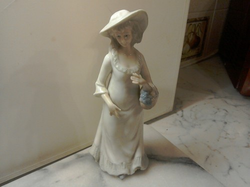 Vintage porcelain lady - porcelain,