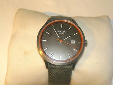 Pre-owned: Boccia Gents Watch. Silver. Grey leather strap. 3614-01