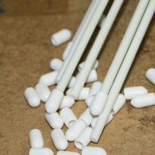 110cm 4mm Fibreglass Rods for Roman Blinds with End Caps High Quality Pack of 5