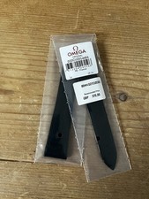 Unused Genuine OMEGA 20 mm Leather Strap. Black. Genuine OMEGA Strap