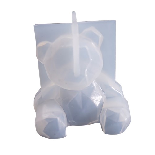 Bear silicone mold crystal - 3d,