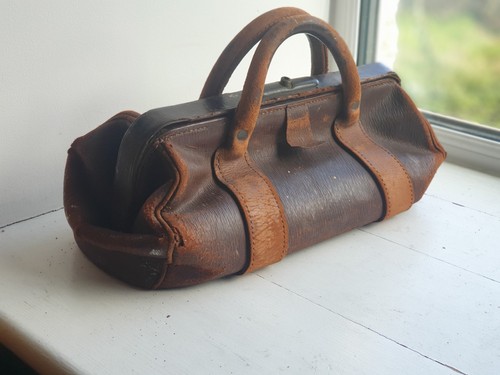 Gladstone bag vintage leather - bag,