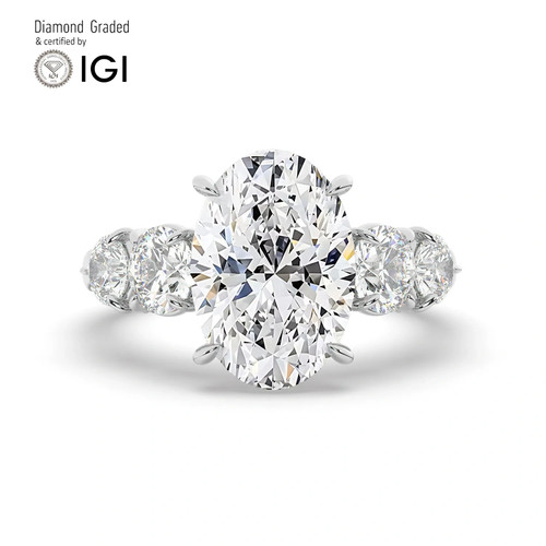 Oval diamond engagement ring - diamond,