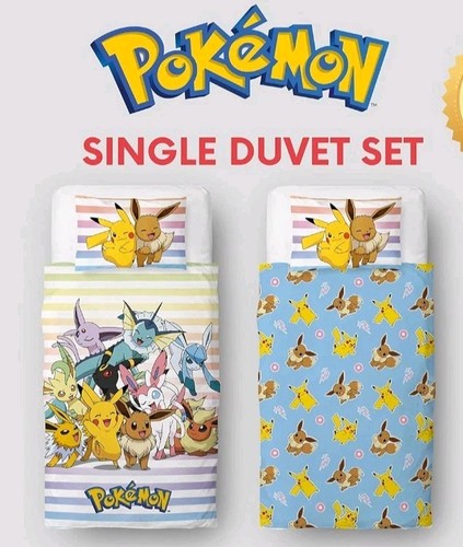 Pokemon single duvet cover set - single,