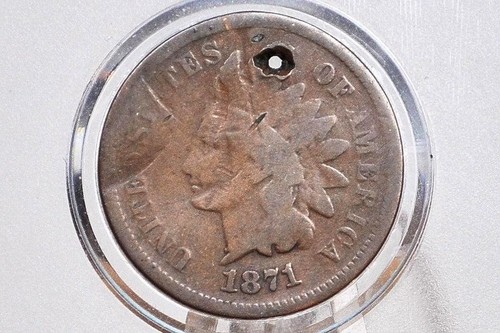 1871 indian head penny hard - indian,