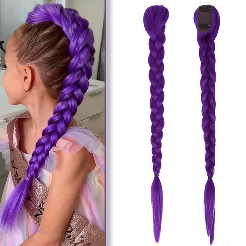 Rumi hair long purple braid - long,