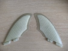 Surfboard Keel Fins - FCSII Base , Large  , Honeycomb Construction clear