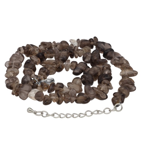 Smoky quartz sliver necklace - smoky,